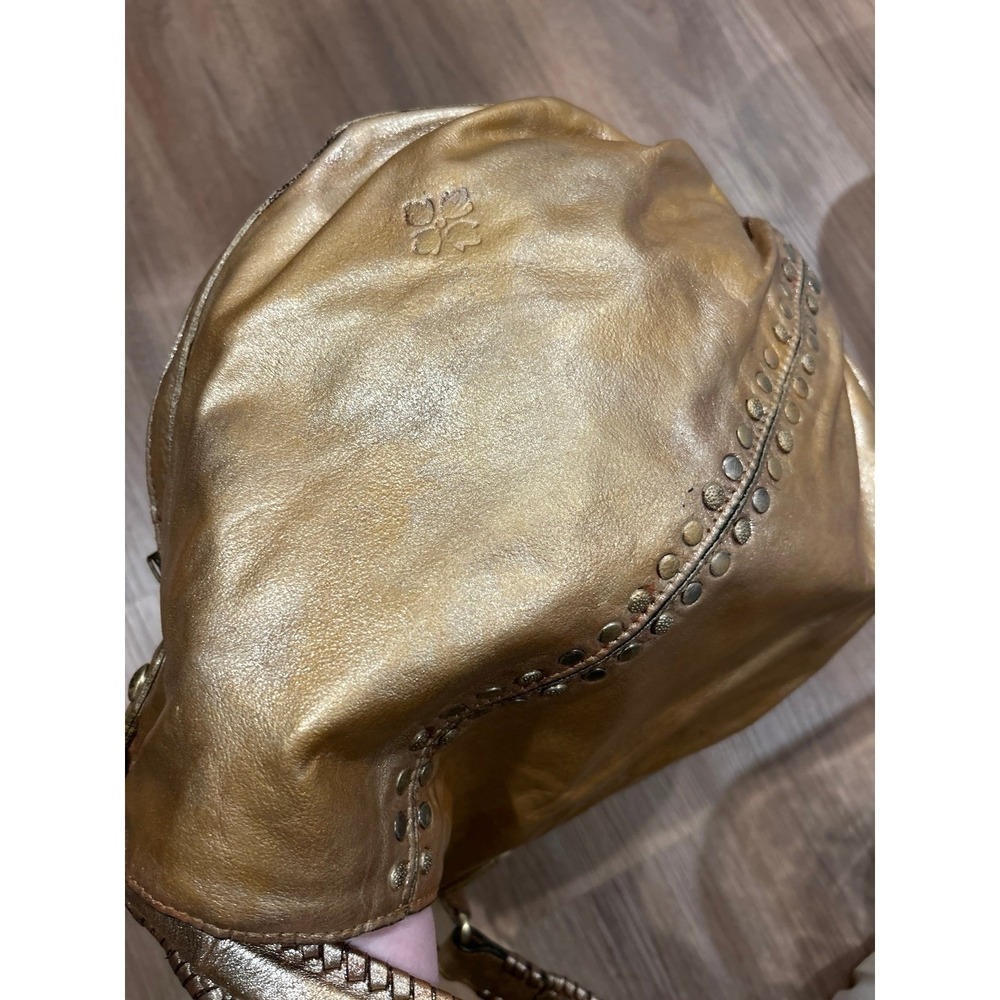 Patricia Nash Gold Shoulder Handbag Velvet Interior - Picture 8 of 8